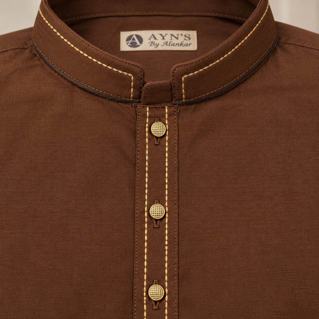 Premium Brown Shalwar/Pyjama Kameez – Elegant Traditional Style