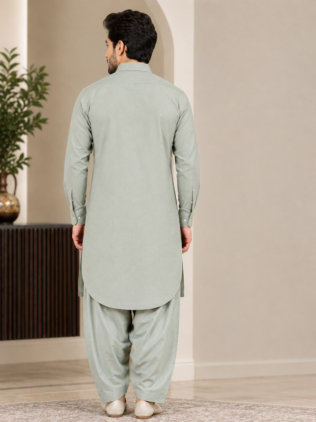 Premium Sage Green Shalwar Kameez – Timeless Style