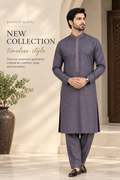 Premium Embroidered Kurta shalwar/pyjama with Textured Collar & Patti